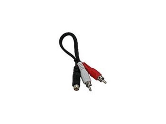 Picture of RCA A/V Splitter - 2 RCA Male to 1 RCA Female - 6 Inch, Y Cable