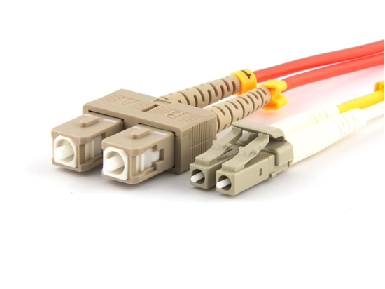 Picture of 1 m Multimode Duplex Fiber Optic Patch Cable (62.5/125) - LC to SC