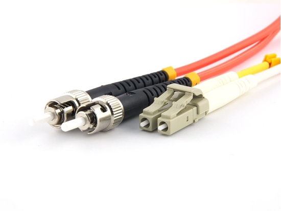 Picture of 1 m Multimode Duplex Fiber Optic Patch Cable (62.5/125) - LC to ST