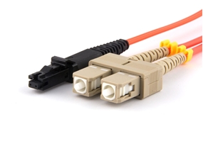 Picture of 1 m Multimode Duplex Fiber Optic Patch Cable (62.5/125) - MTRJ to SC