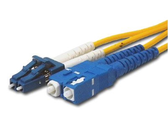 Picture of 1 m Singlemode Duplex Fiber Optic Patch Cable (9/125) - LC to SC