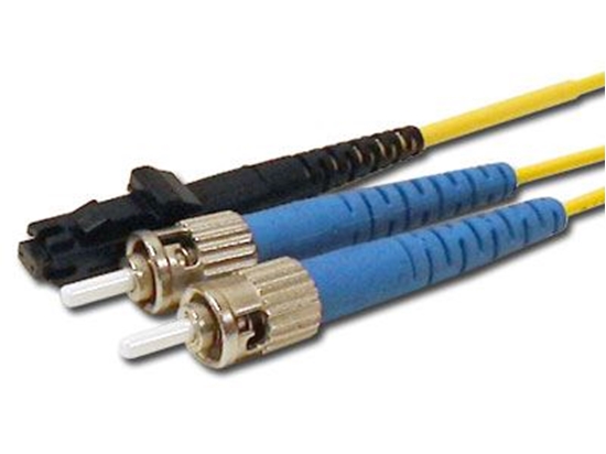 Picture of 1 m Singlemode Duplex Fiber Optic Patch Cable (9/125) - MTRJ to ST