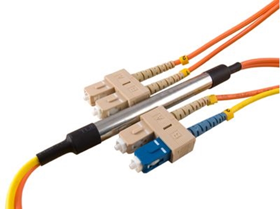 Picture of 1 m Mode Conditioning Duplex Fiber Optic Patch Cable (50/125) - SC (equip.) to SC