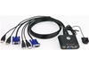 Picture of 2 Port USB KVM with Bonded Cables and Push Button Switching