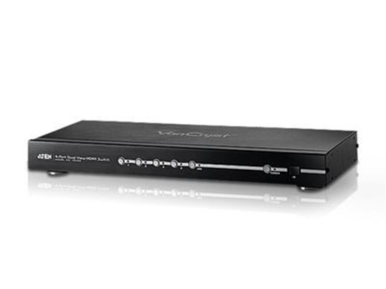 Picture of 4-port HD digital AV switch with two outputs and audio de-embeded technology