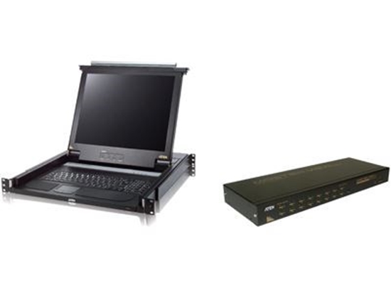 Picture of 17" LCD Integrated Console and 16-Port PS/2-USB KVM Bundle