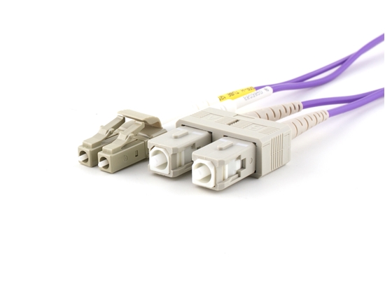Picture of 2 m Multimode Duplex OM4 Fiber Optic Patch Cable (50/125) - LC to SC