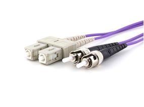 Picture of 1 m Multimode Duplex OM4 Fiber Optic Patch Cable (50/125) - SC to ST