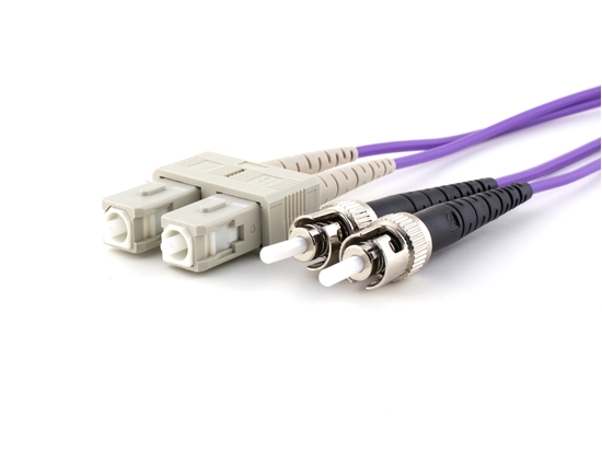 Picture of 3 m Multimode Duplex OM4 Fiber Optic Patch Cable (50/125) - SC to ST