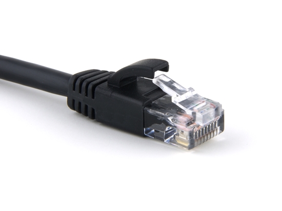 Picture of Black Booted CAT5e Patch Cable - 1 ft