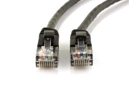 Picture of Black Booted CAT6 Patch Cable - 1 ft