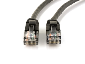 Picture of Black Booted CAT6 Patch Cable - 7 ft