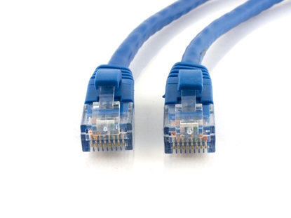 Picture of Blue Booted CAT6 Patch Cable - 1 ft