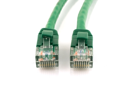 Picture of Green Booted CAT6 Patch Cable - 2 ft