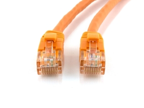 Picture of Orange Booted CAT6 Patch Cable - 1 ft
