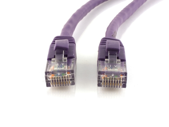 Picture of Purple Booted CAT6 Patch Cable - 1 ft