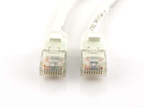 Picture of White Booted CAT6 Patch Cable - 1 ft