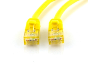 Picture of Yellow Booted CAT6 Patch Cable - 2 ft