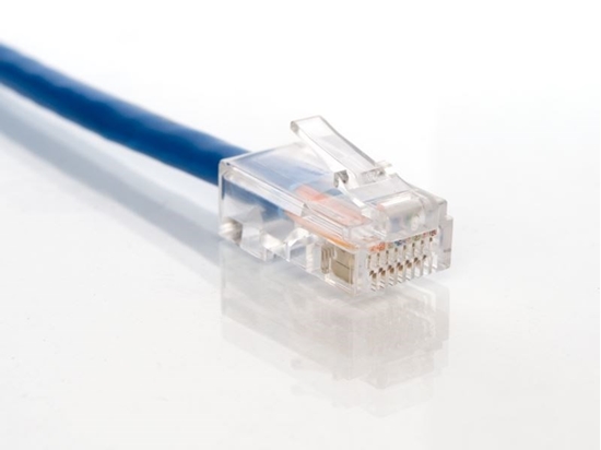Picture of Blue Assembled CAT5e Network Patch Cable - 1 ft