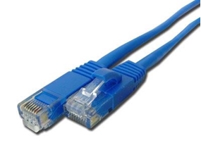 Picture of Blue Booted CAT6 Network Patch Cable - 10 ft