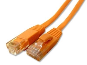 Picture of Orange Booted CAT6 Network Patch Cable - 10 ft