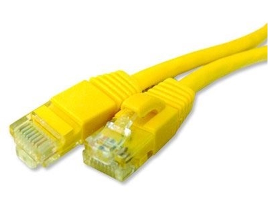Picture of Yellow Booted CAT6 Network Patch Cable - 5 ft
