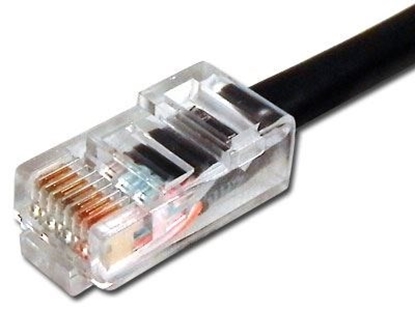 Picture of Black Assembled CAT6 Network Patch Cable - 1 ft