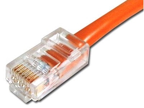 Picture of Orange Assembled CAT6 Network Patch Cable - 1 ft