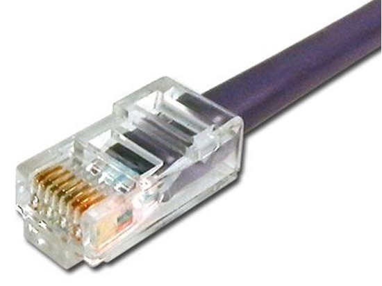 Picture of Purple Assembled CAT6 Network Patch Cable - 1 ft