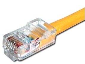 Picture of Yellow Assembled CAT6 Network Patch Cable - 1 ft