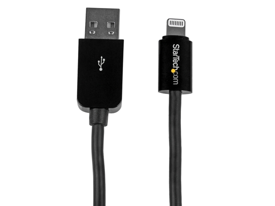 Picture of 3 m (10 ft) Long Black Apple 8-pin Lightning Connector to USB Cable for iPhone / iPod / iPad