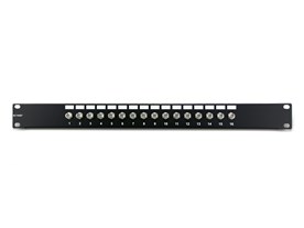 Picture of 16 Port Fully Loaded F-Type Coaxial Patch Panel - 1U