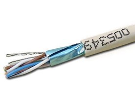 Picture of Quabbin CAT5e Bulk Network Cable - Shielded, Stranded, Riser, Ivory, 1000 FT
