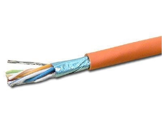 Picture of Quabbin CAT6 Bulk Network Cable - Shielded, Stranded, Riser, Orange, 1000 FT