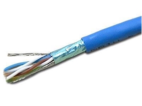 Picture of Quabbin CAT6 Bulk Network Cable - Shielded, Stranded, Riser, Blue, 1000 FT