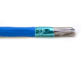 Picture of Comtran CAT6A Bulk Network Cable - Shielded, Solid, Riser, Blue, 1000 FT