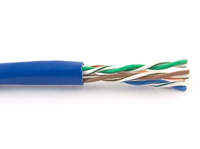 Picture of CAT5e Bulk Network Cable - Solid, Plenum, Blue, 1000 FT