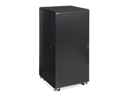 Picture of 27U LINIER® Server Cabinet - Solid/Solid Doors - 24" Depth