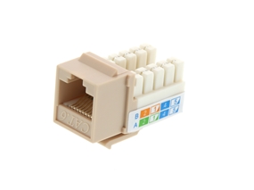 Picture of Ivory, 90 Degree, 110 UTP, Qty 50 - CAT6 Keystone Jack Speed Termination