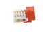 Picture of Orange, 90 Degree, 110 UTP, Qty 50 - CAT6 Keystone Jack Speed Termination
