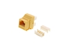 Picture of Yellow, 180 Degree, 110 UTP, Qty 50 - CAT6 Keystone Jack Speed Termination
