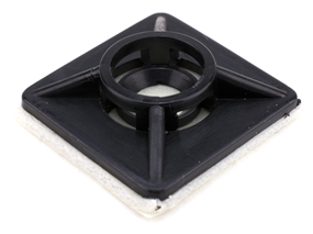 black 3\4 inch square adhesive tie mount