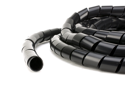10 feet black 1 inch polyethylene spiral wrap