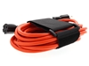 black cinch strap around orange cable