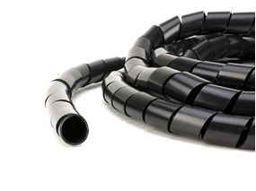 100 feet black 1\4 inch polyethylene spiral wrap