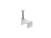 Picture of 10mm White Flat Nail Cable Clip - 100 Pack