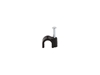 Picture of 6mm Black Round Nail Cable Clip - 100 Pack