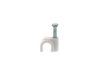 Picture of 6mm White Round Nail Cable Clip - 100 Pack
