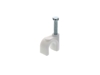 Picture of 7mm White Round Nail Cable Clip - 100 Pack