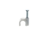 Picture of 7mm White Round Nail Cable Clip - 100 Pack